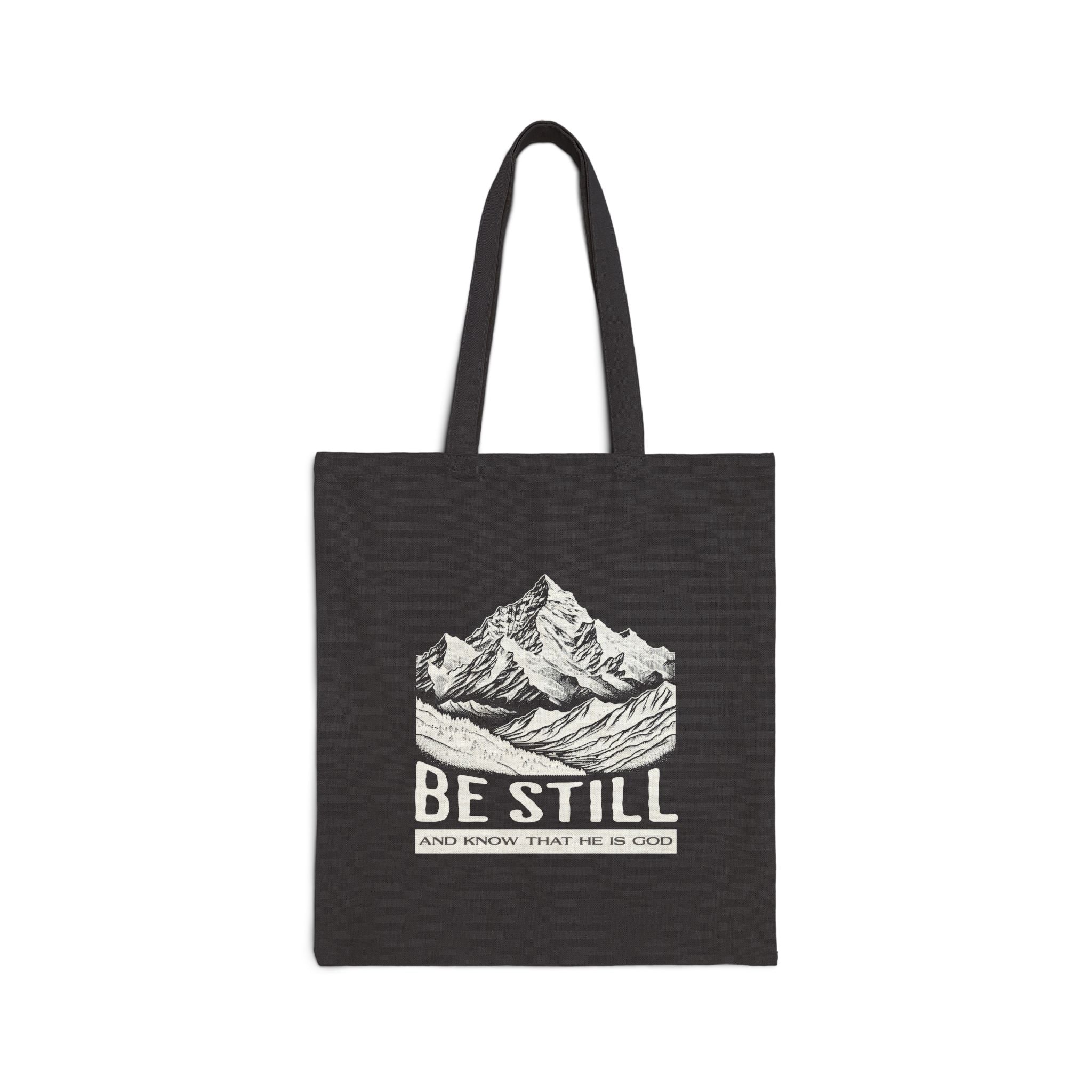 Christian Tote Bag – “Be Still and Know That He Is God” | Faith-Inspired Everyday Bag