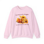Christian Sweatshirt – “Sweetness in the Struggle” | Faith-Based Crewneck for Women