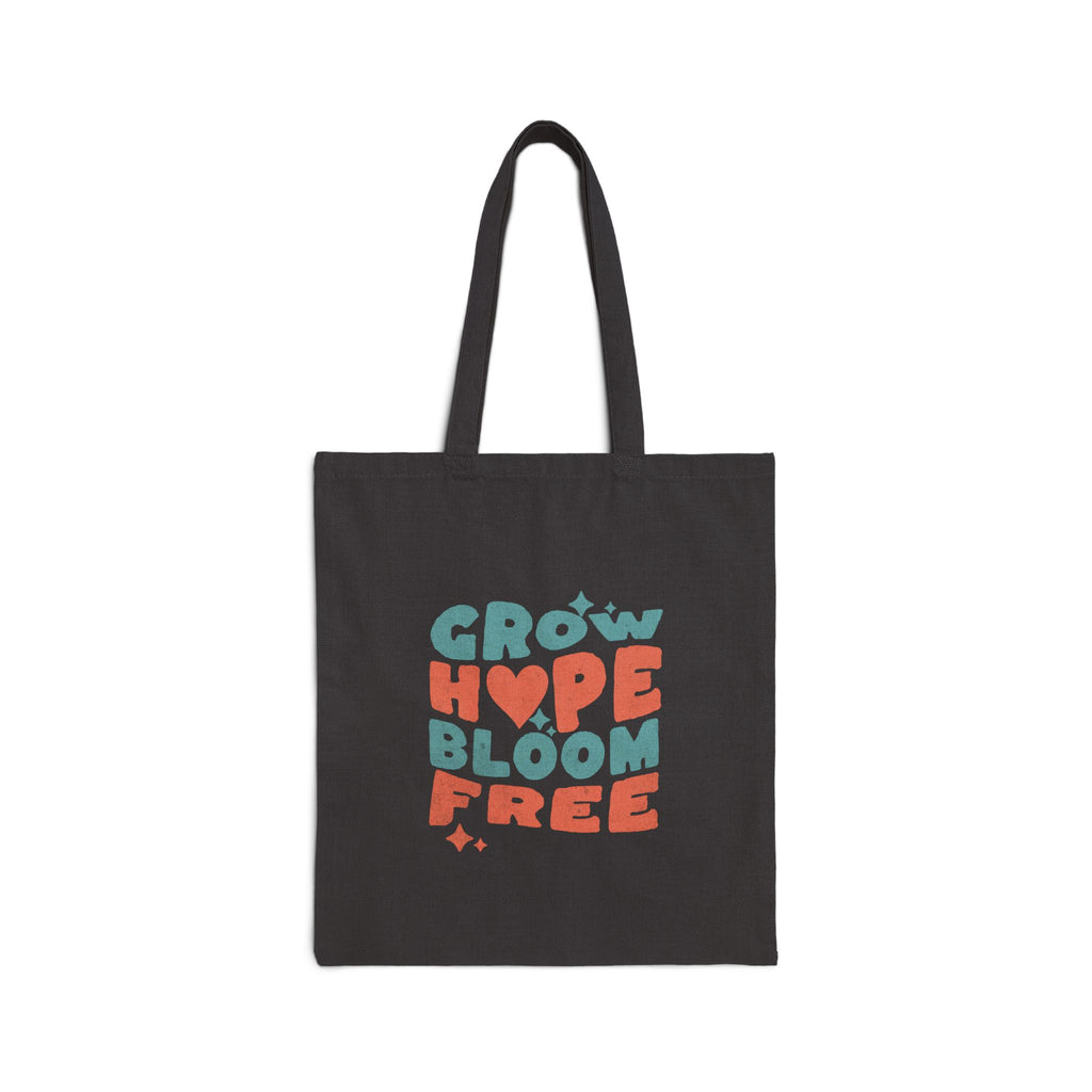 Christian Tote Bag – “Grow Hope Bloom Free” | Faith-Based Gift for Women