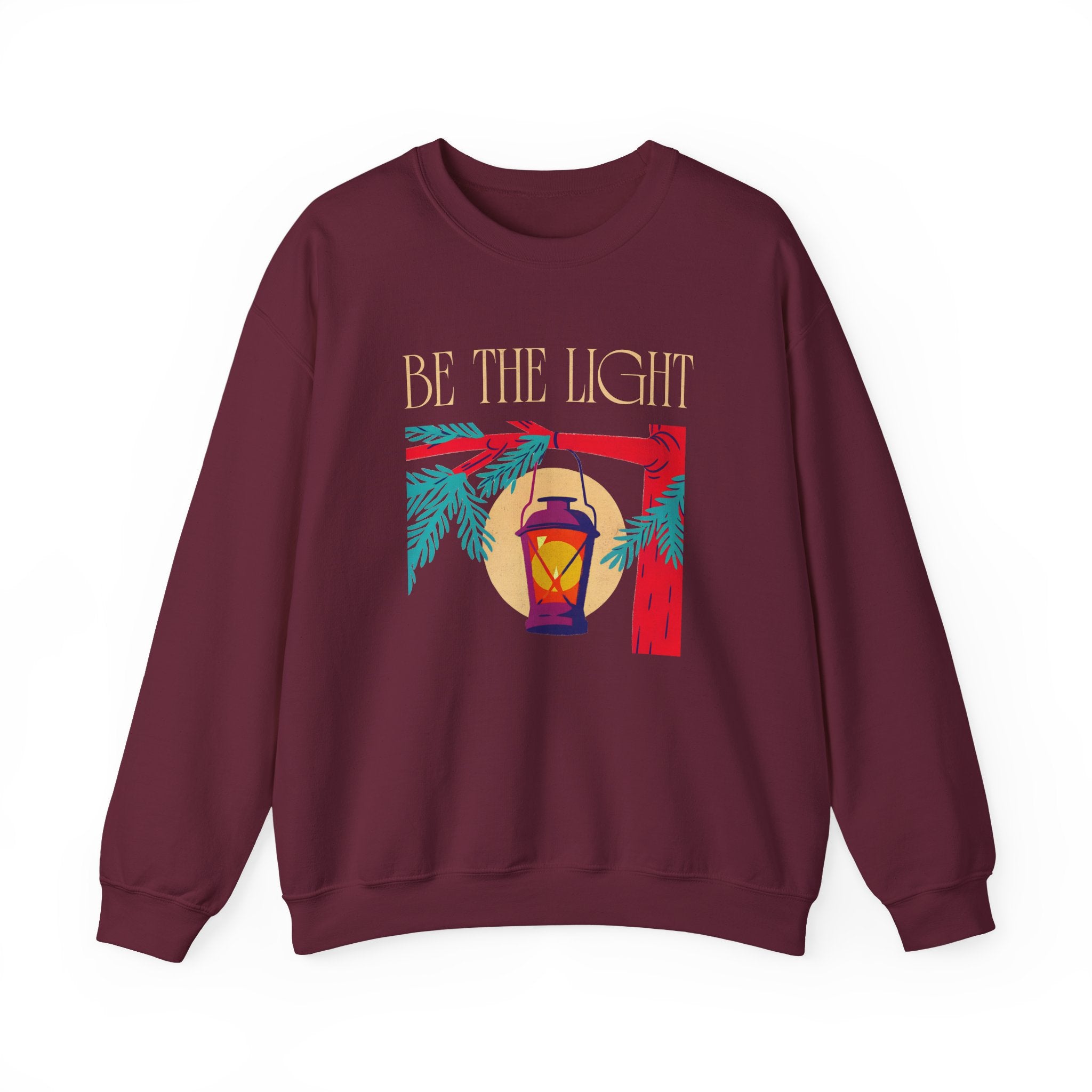 Christian Sweatshirt – “Be the Light” | Unisex Faith-Based Crewneck