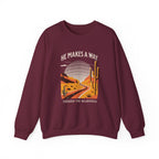 Christian Sweatshirt – “He Makes a Way Through the Wilderness” | Faith-Based Unisex Crewneck