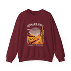 Christian Sweatshirt – “He Makes a Way Through the Wilderness” | Faith-Based Unisex Crewneck