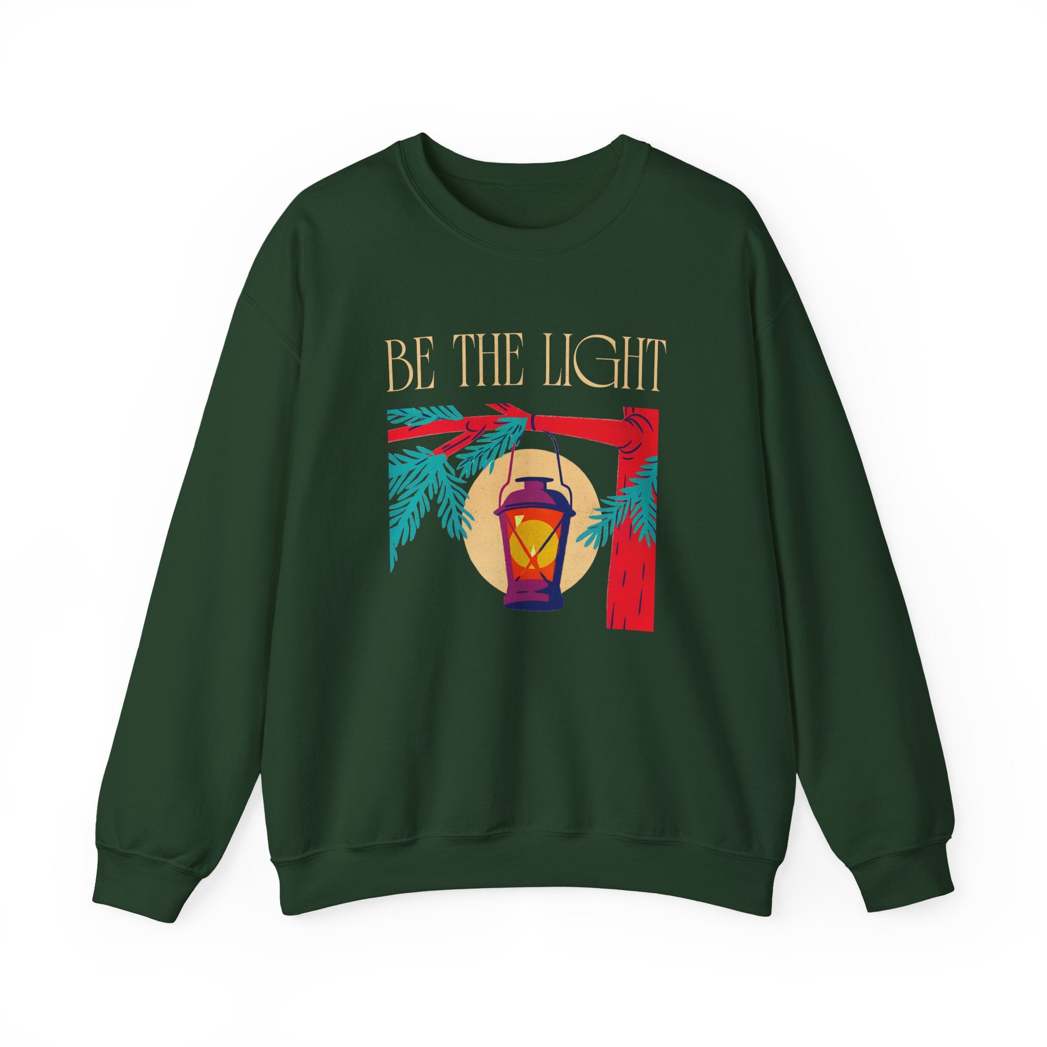 Christian Sweatshirt – “Be the Light” | Unisex Faith-Based Crewneck