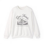 Christian Sweatshirt – “Give Thanks, He Turns Wilderness into Wonders” | Faith-Based Unisex Crewneck