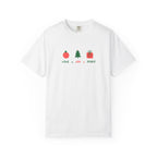 Christian Christmas T-Shirt – “Love, Joy, Peace” | Comfort Colors 1717 Unisex Faith Tee