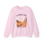 Christian Sweatshirt – “He Makes a Way Through the Wilderness” | Faith-Based Unisex Crewneck