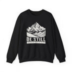Christian Sweatshirt – “Be Still and Know That He Is God” | Faith-Based Unisex Crewneck