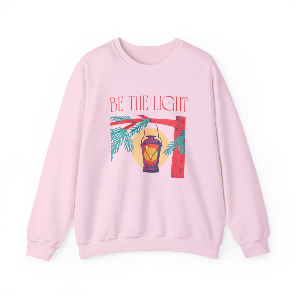 Christian Sweatshirt – “Be the Light” | Unisex Faith-Based Crewneck