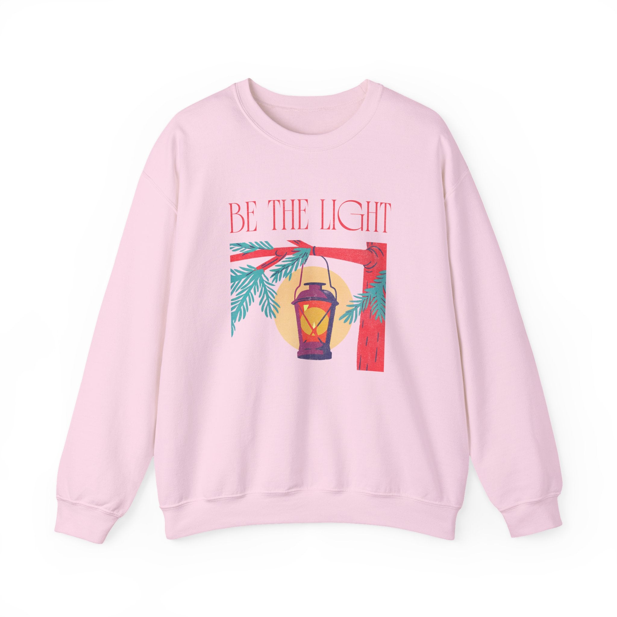 Christian Sweatshirt – “Be the Light” | Unisex Faith-Based Crewneck