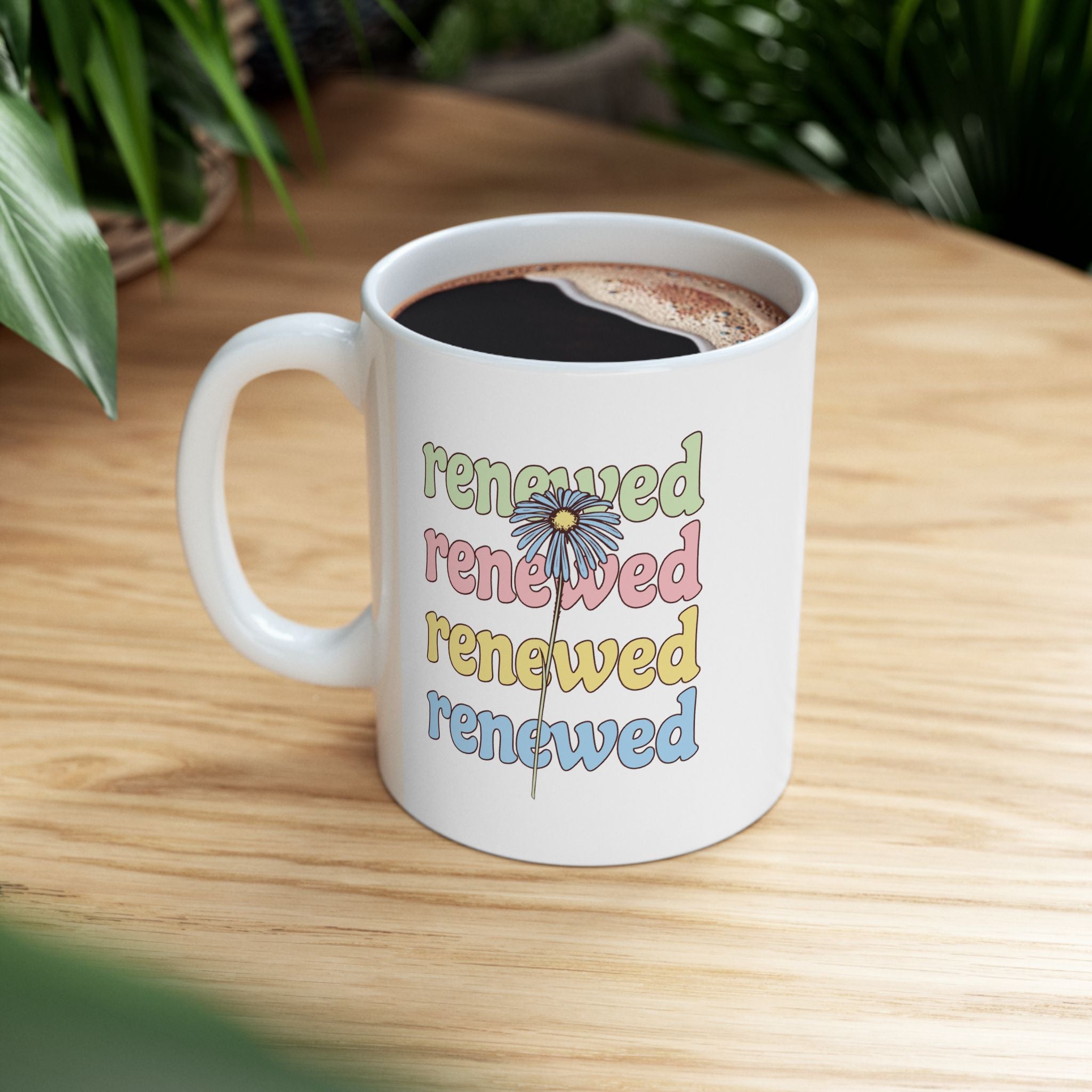 Christian Mug – “Renewed” | Inspirational Faith Mug for Women | Christian Gift of Healing & Grace