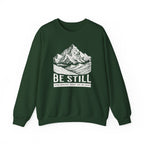 Christian Sweatshirt – “Be Still and Know That He Is God” | Faith-Based Unisex Crewneck