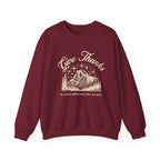 Christian Sweatshirt – “Give Thanks, He Turns Wilderness into Wonders” | Faith-Based Unisex Crewneck