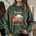 Christian Sweatshirt – “Rejoice, The Wilderness Will Rejoice and Blossom” | Unisex Faith-Based Crewneck
