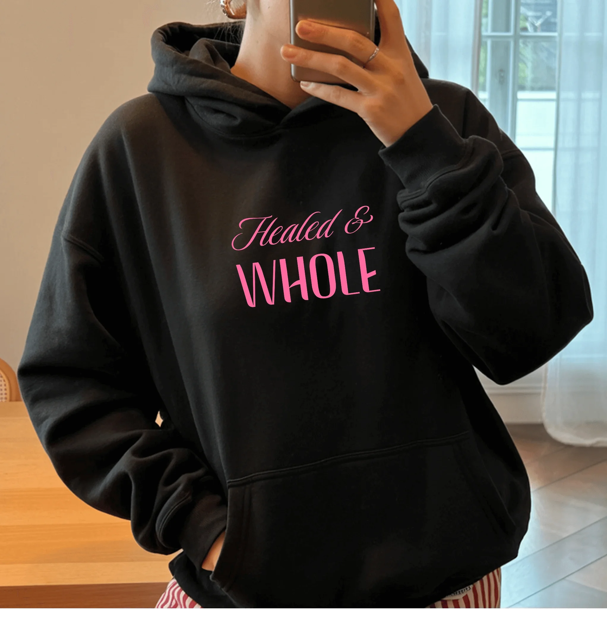Christian Hoodie – “Healed and Whole” | Faith-Based Unisex Pullover