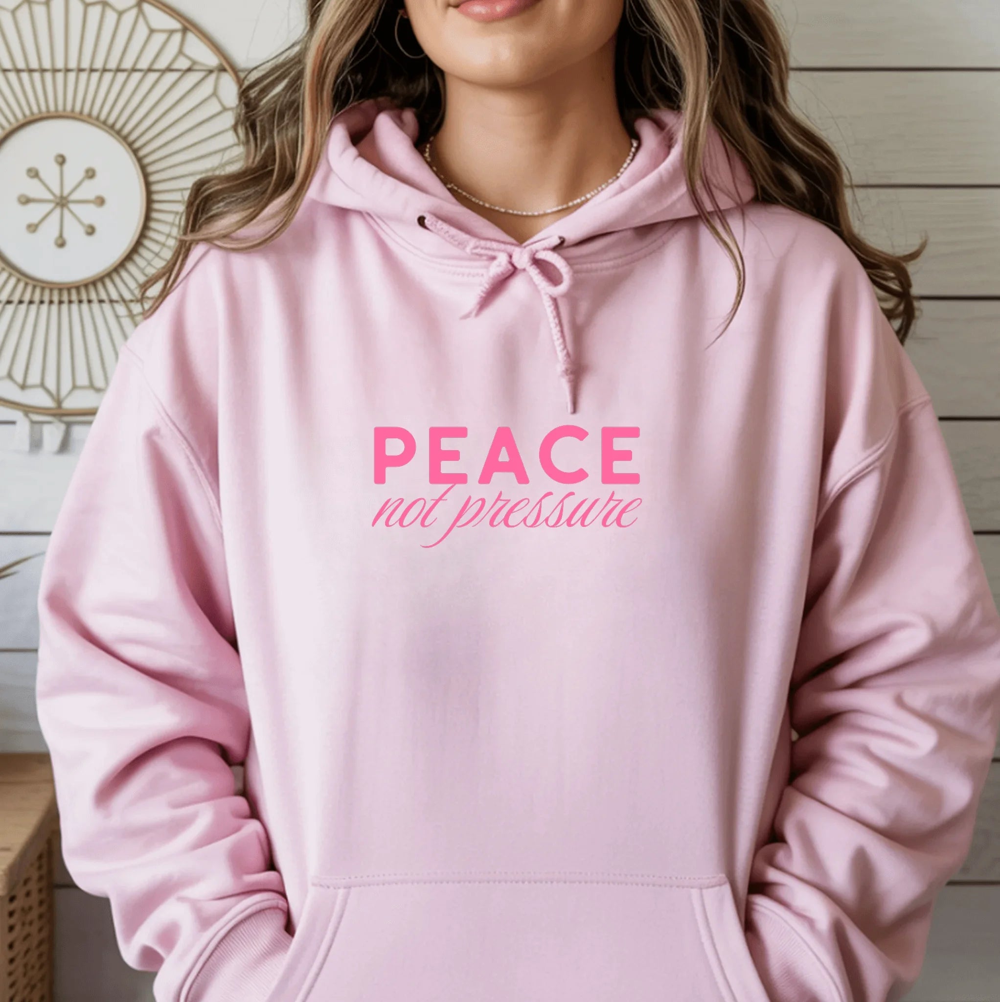 Christian Hoodie – “Peace, Not Pressure” | Faith-Based Unisex Pullover